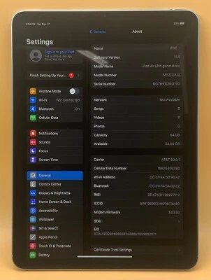 Apple iPad Air 4th Gen. 64GB, Wi-Fi 10.9 in Sierra Blue Speck Tablet Touchscreen - Image 1 of 4