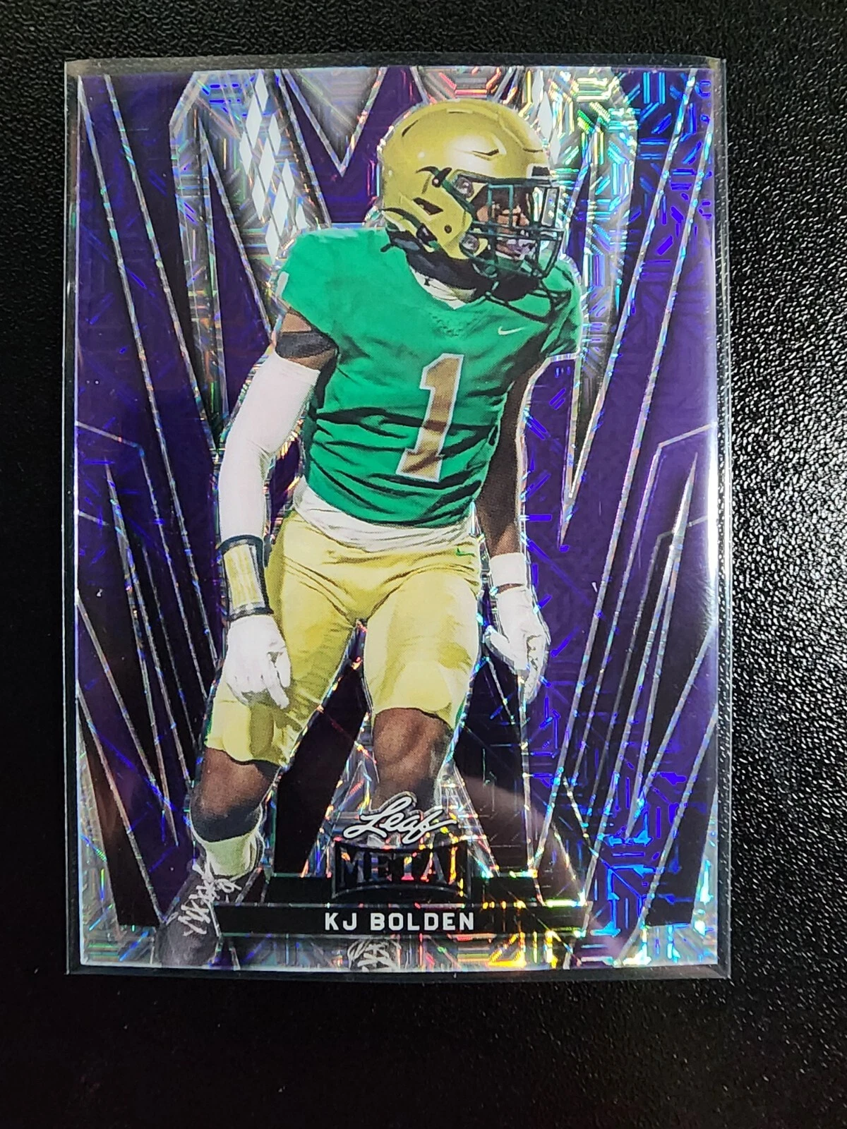 2024 LEAF METAL KJ BOLDEN ROOKIE/RC #8/8 *PURPLE MOJO* Georgia Bulldogs