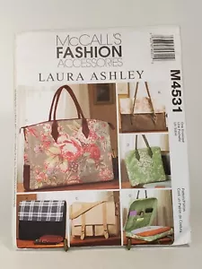 Pattern Bags Laura Ashley Business Totes One Size McCalls M4531 - Picture 1 of 2
