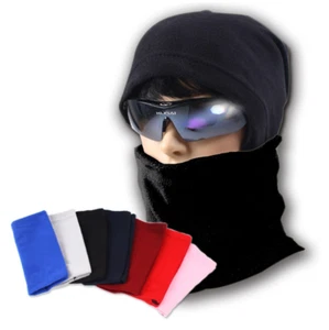 Winter Men Women Fleece Scarf Neck Warmer Hat Balaclava Beanie Snood Face Mask - Picture 1 of 15