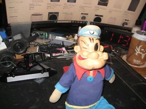 Vintage Popeye Puppe 13 Zoll Gummi Gesicht Stoff Körper - Bild 1 von 4