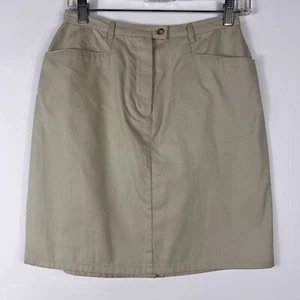 Petite Sophisticate Skirt Women's Size 6 High Rise Chino Khaki Above Knee - Picture 1 of 15