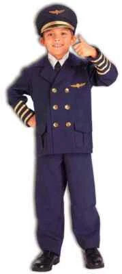 Disfraz de Piloto de Avión Avión Azul Capitán Elegante Halloween Niño Foto 1 de 2