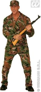 Herren Armee Soldat Aktion Militär Camouflage Kostüm Größe Medium 40-42" Zoll - Bild 1 von 3