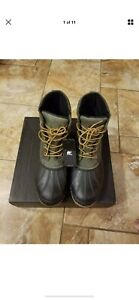G23 Sorel Cheyanne II Green/Black Leather Waterproof Boot Mens Sz 8