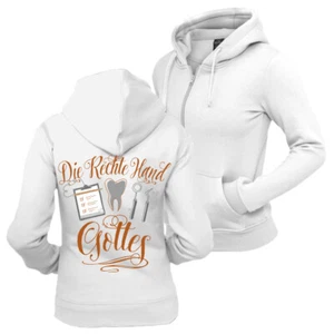 Frauen Kapuzenjacke Zahnarzthelferin Geschenk medizinische Praxis Beruf Spruch - Bild 1 von 4