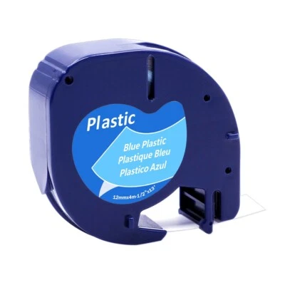 MAXIMUSTRADE 91225 komp. Schriftbandkassette für Dymo LetraTag XR QX50 12mm schwarz blau