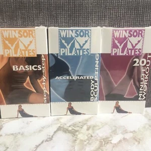 Windsor Pilates Total Body Sculpting Nastri VHS NUOVI SIGILLATI Set di 3 - Foto 1 di 7
