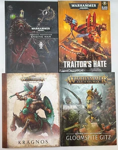 Lot 4 Warhammer 40000 HB Books Engine War Traitors Hate Kragnos Gloomspite Gitz - Picture 1 of 7