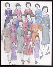 20thc Women's Visionary Outsider Religious Americana Folk Art Drawing Archive