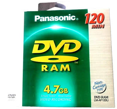 Panasonic: LM-AF120U DVD RAM - 4,7 GB 120 min regrabable a una cara para video Foto 1 de 2