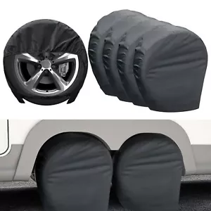 Camper Tire Covers 4 Pack, RV Trailer Wheel Tire Cover Travel Boat Trailer Ti... - Picture 1 of 7