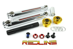 Redline Flight BMX Crank Set Chrome-Moly 175mm with Gold Euro Bottom Bracket - Picture 1 of 1