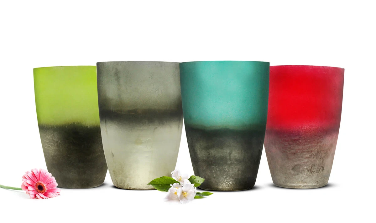 Böhmische Glas-Blumenvase Mit Regenbogen-Effekt – Moderne Deko Für Wohnzimmer & Balkon
