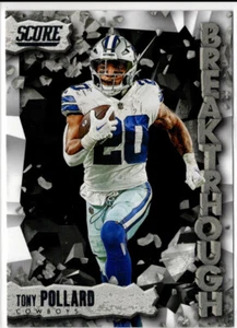 2023 Panini Score Football Tony Pollard No. 4 Dallas Cowboys - Bild 1 von 2