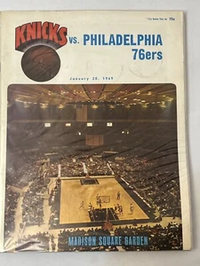 Jan 28 1969 NBA Program Philadelphia at New York Knicks - Picture 1 of 1