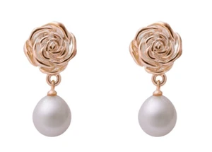 1st American Jewelry Orecchini da Donna in Argento Sterling Placcato Oro - Foto 1 di 8