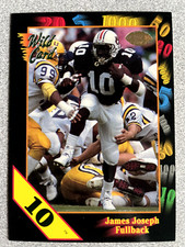 1991 Wild Card Draft James Joseph 10 Stripe Parallel Card #58 Auburn