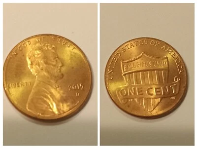 2015 D Lincoln Shield Error Cent Penny DDO DDR - Image 1 of 4