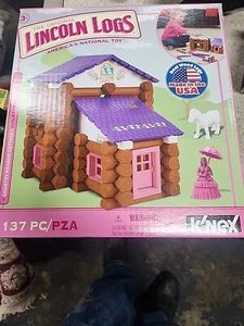 NEW Lincoln Logs Country Meadow Cottage Real Wood Building Set Knex (137 Piece) - Picture 1 of 6