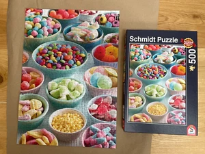Schmidt Sweets Sweet Treats Picture Puzzle 500 Puzzle Jigsaw Retro Classic Xmas - Picture 1 of 18