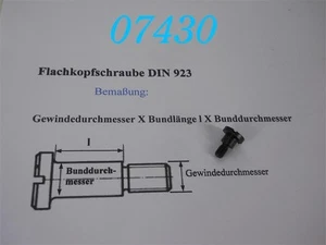 FLACHKOPFSCHRAUBE -DIN 923-  M 5 x 5,5 x 7,5 - Bild 1 von 1