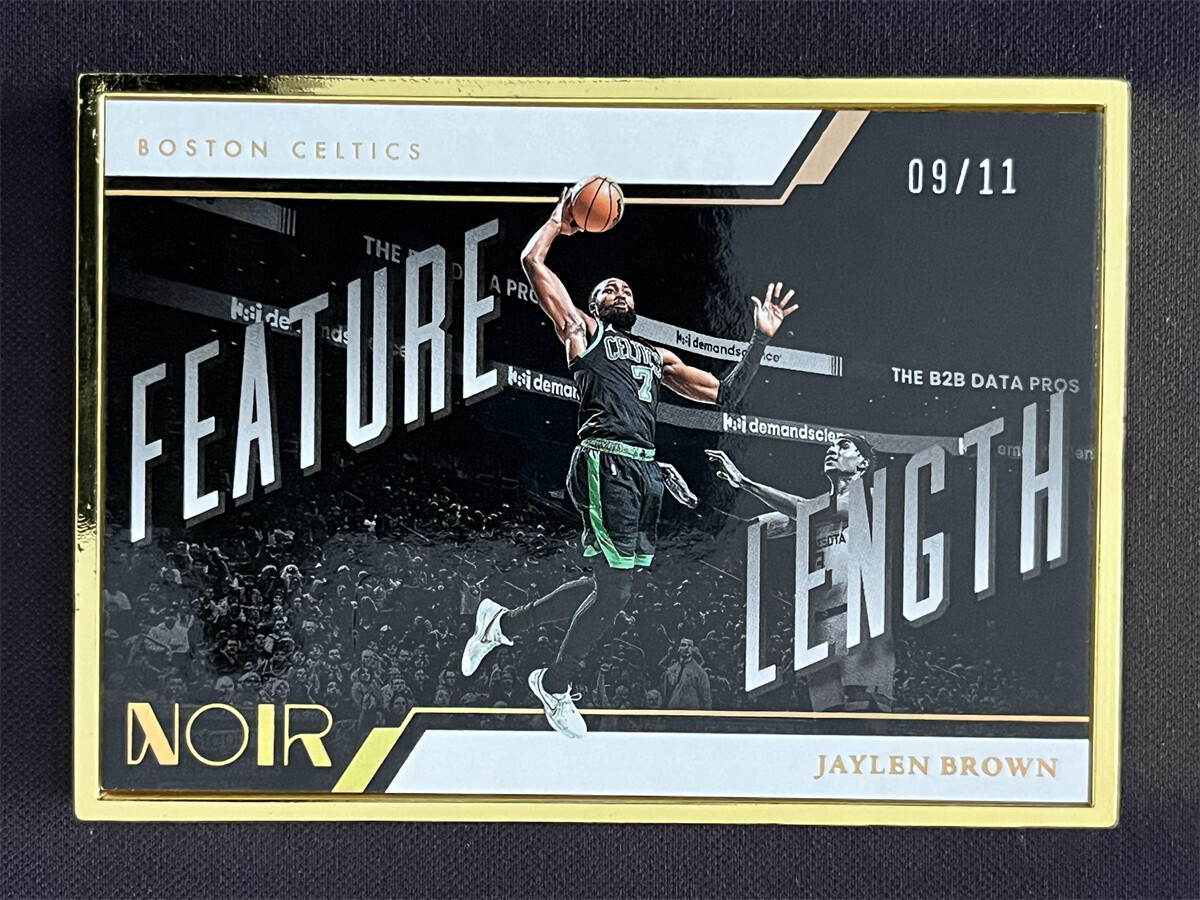 2022-23 Panini Noir Jaylen Brown #265 Gold Frame Feature Length Celtics SSP /11