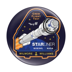 StarLiner Crew Flight Test Mission Button Badge 58mm (2.25") Boeing CFT - Picture 1 of 2