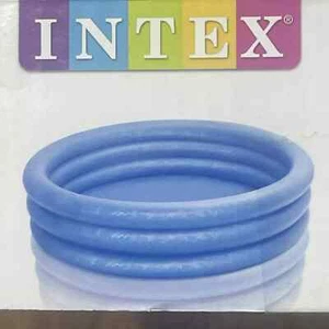 Intex Crystal Blue Pool 66in x 15in Kids Inflatable Swimming Pool Age 2+ New! - Picture 1 of 2