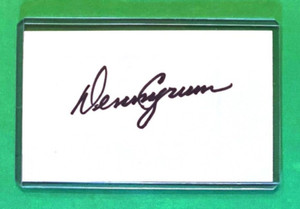 DENNY CRUM Louisville Basketball Coach SIGNED / AUTOGRAPH 3x5 Index Card (b)