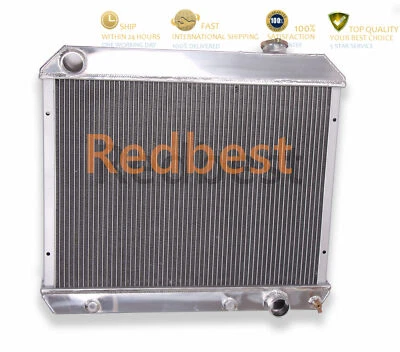 Radiador de aluminio de 4 filas para motor Pontiac Catalina V8 CC284 1962 1963 1964 Foto 1 de 4