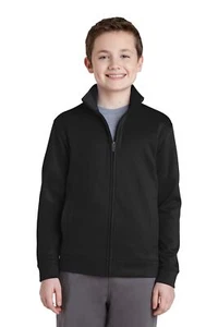 Sport-Tek YST241 Youth Long Sleeve Sport-Wick Fleece Full-Zip Jacket - Picture 1 of 7