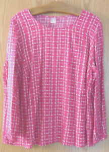 NEU Damen Bluse Schlupfbluse Blusenshirt pink weiß kariert Witt Weiden Gr. 46/48