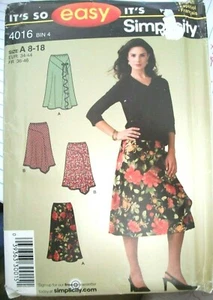 Miss Simplicity 4016 Pattern Easy Flounce Skirts Size 8-10-12-14-16-18 UNCUT OOP - Picture 1 of 2