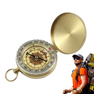 Outdoor Compass Glow In The Dark Orienteering Compass Vintage Hiking Backpacking - Picture 1 of 7