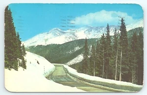 Postkarte Winter Vista am Berthoud Pass Highway USA 40 Colorado verschickt 1961 - Bild 1 von 3