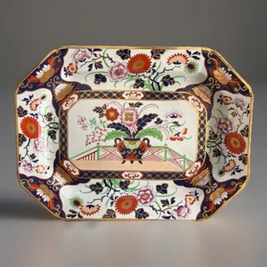 Eccezionale antico piatto Imari in pietra di ferro, Pos Ridgway, 20,75” C1820 - Foto 1 di 12