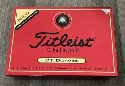 Titleist DT 距离高尔夫球柔软触感 12 个全新开箱式外盒 — 第 1/3 张图片