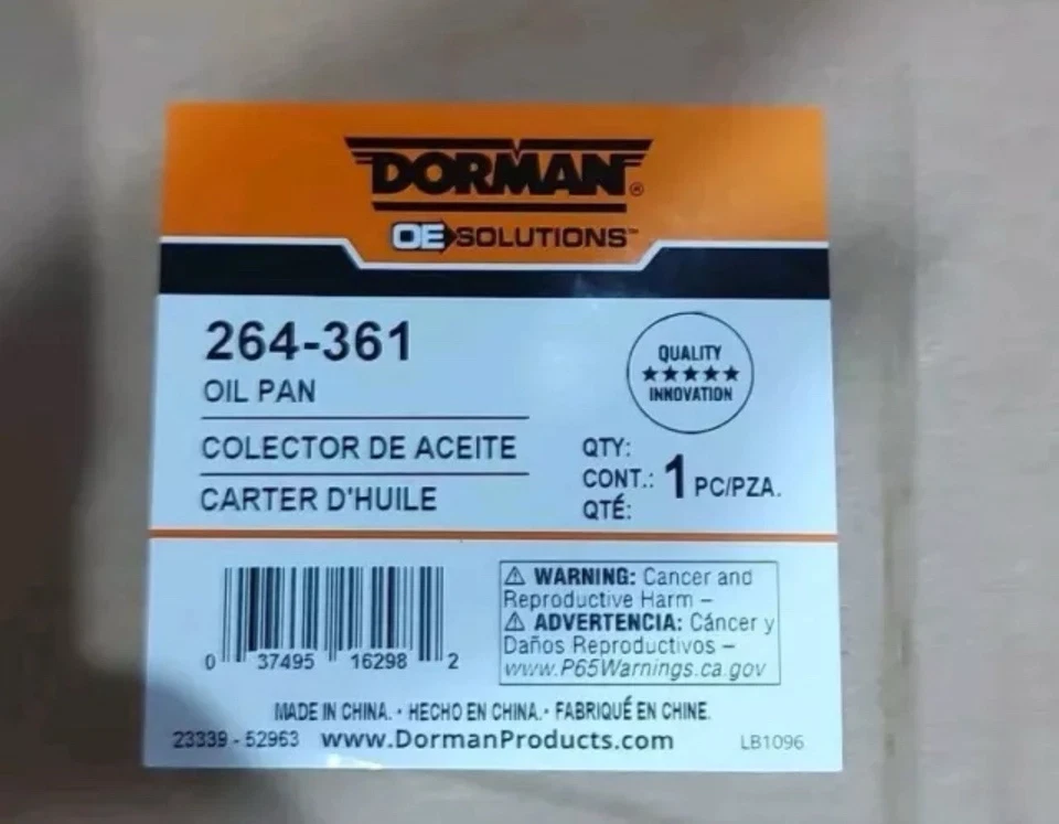 NUEVO cárter de aceite de motor Dorman 264-361 para Dodge Journey Chrysler Jeep Compass Foto 1 de 1