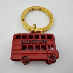 Harrods Knightsbridge London England Double Decker Bus Keychain Fob UK Key Ring - Picture 1 of 2