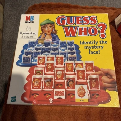 Guess Who?  MB Games Hasbro 2000 Classic Family Board Game MISSING 2 CARDS - Image 1 of 4
