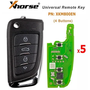 5 x XHORSE XKM800EN Universal Remote Key 4 Buttons For VVDI Key Tool Max /VVDI2 - Picture 1 of 6
