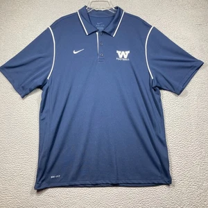 University of Washington Huskies Fußball Poloshirt Herren XL blau Nike Dri-Fit - Bild 1 von 10