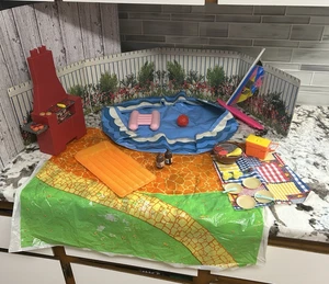 Vintage Sears Exclusive 1980s Arco Barbie Doll BBQ Party Pool, Floats, Grill - Picture 1 of 24