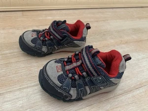 STRIDE RITE BABY PALMER TODDLER BOYS SHOES size 4W BLUE GRAY - Picture 1 of 10