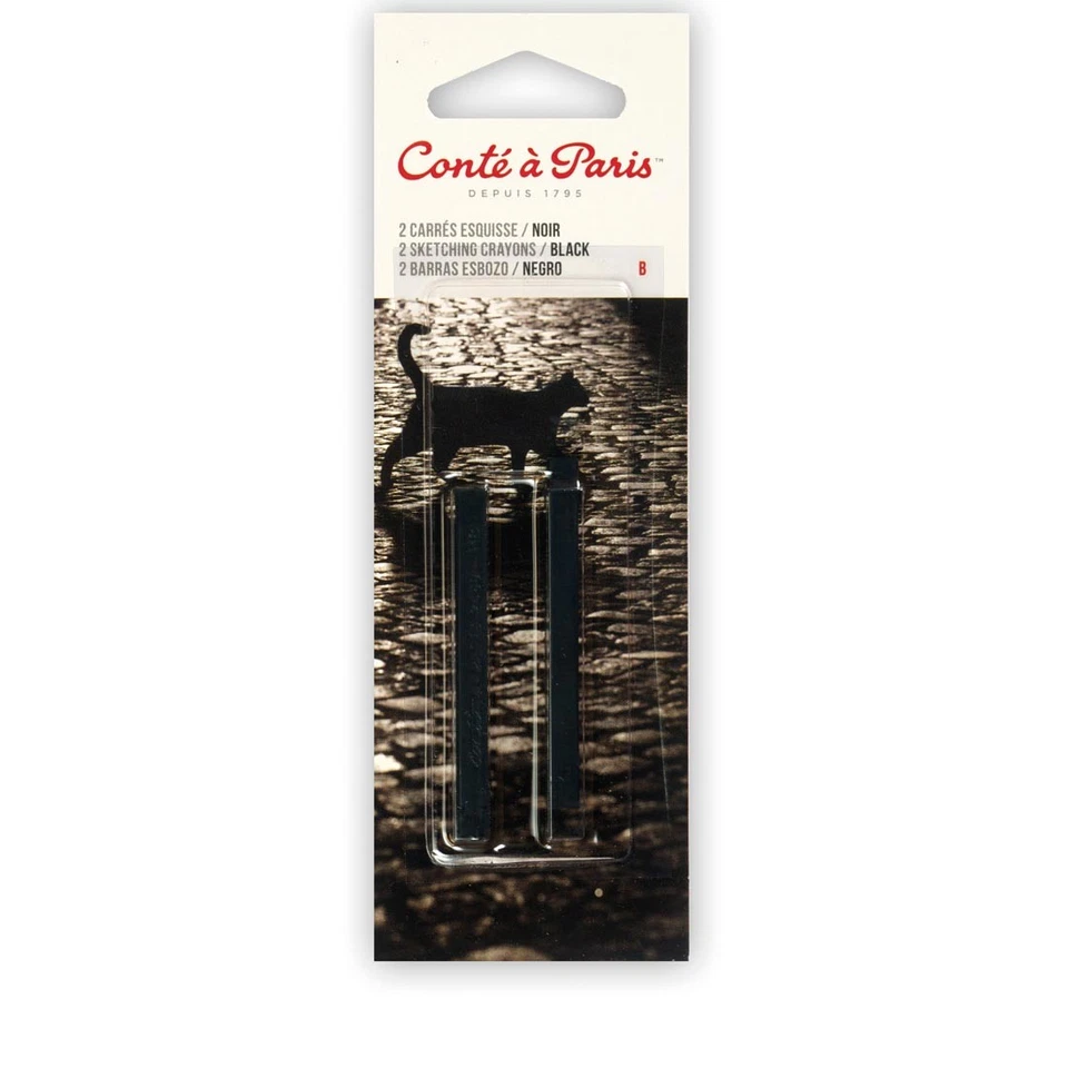 Lápis de cor Conte a Paris preto B pacote com 2 unidades - Imagem 1 de 1