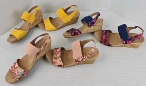 Paket mit 3 LifeStride Malediven Damen-Kork-Keilsandaletten Größe 7,5 M 2 neu 1 gebraucht LESEN - Bild 1 von 13