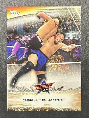 2019 Topps WWE Summerslam - AJ Styles, Samoa Joe #96 - Image 1 of 2