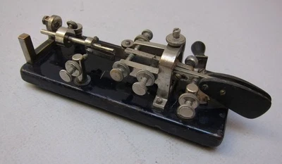 Early Vibroplex #4 Blue Racer Telegraph Key bug - Image 1 of 4