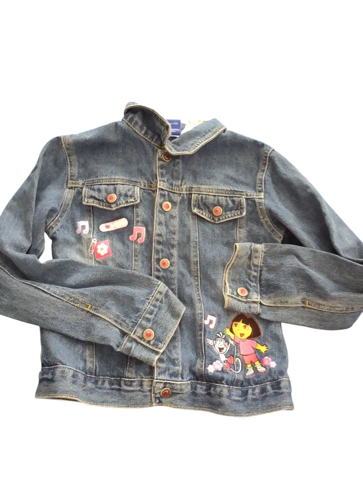 CHAQUETA VAQUERA DORA the EXPLORER 7/8 de colección para niñas Chaqueta bordada RARA Nostalga Foto 1 de 4